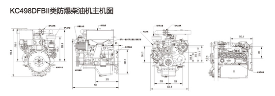 Động cơ chống cháy nổ diesel nhẹ 40KW cho ngành công nghiệp xăng dầu