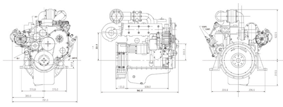 Động cơ chống cháy nổ máy bơm 70KW / 95hp Động cơ diesel thông thường